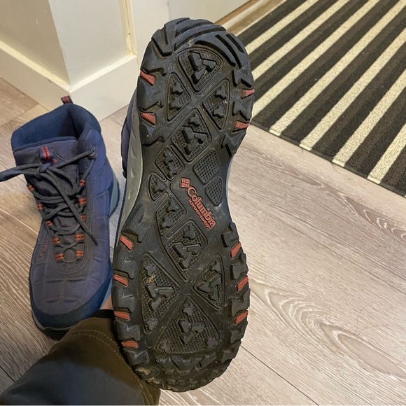 Columbia Firecamp Boots Waterproof Hiking Trail Blue Quilted Size 9 - Picture 3 of 9
